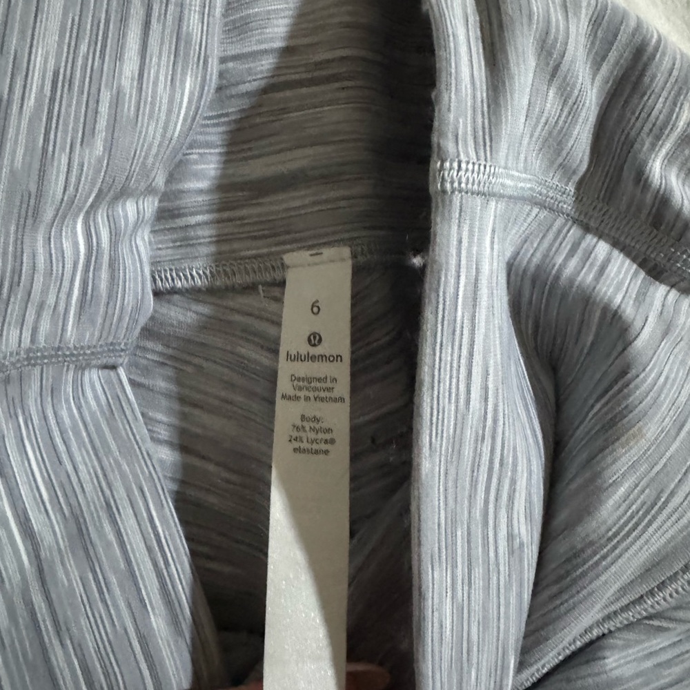 Lululemon Gray Striped leggings